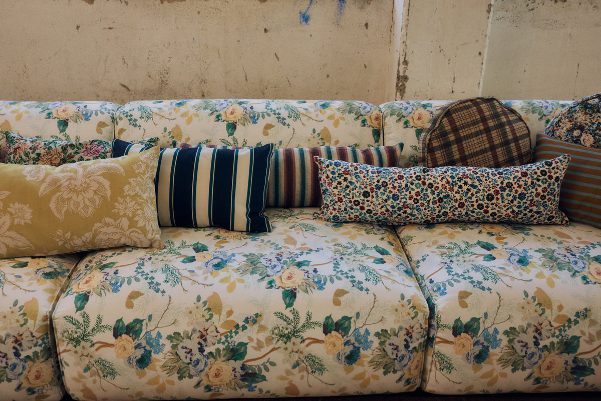 Printed Cushion, Blues by HKLIVING, styled campaign shot