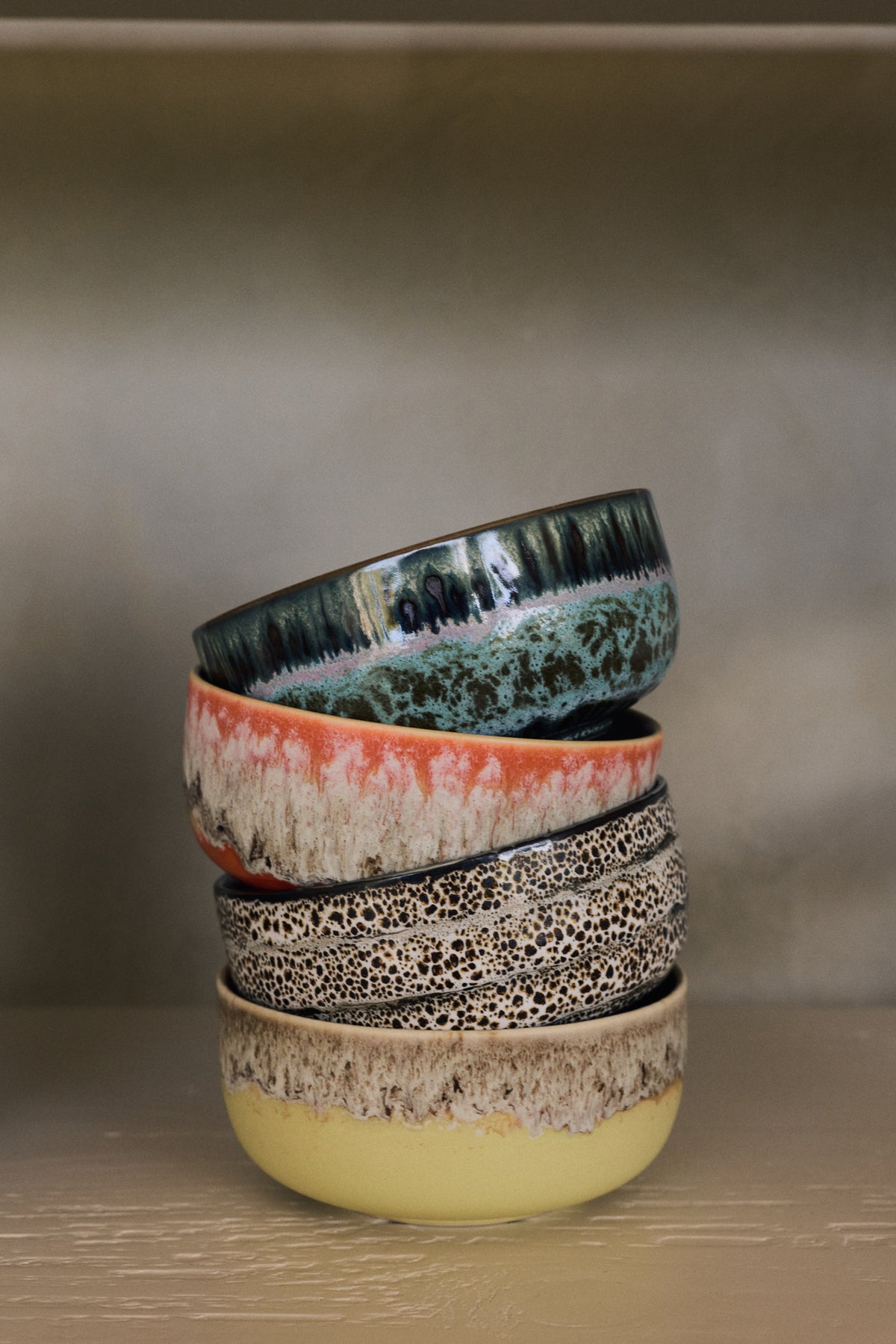 70s Ceramics Dessert Bowls in Grand by HKLIVING, campaign shot