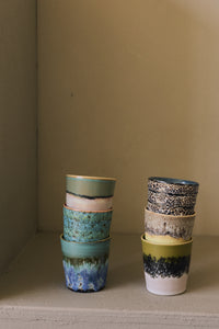70s Ceramics Coffee Mugs in Indulgence by HKLIVING, campaign shot