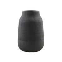 Vase Groove Black M