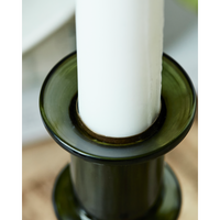 Green Glass Candle Holders - Vidro by House Doctor (Two Sizes)