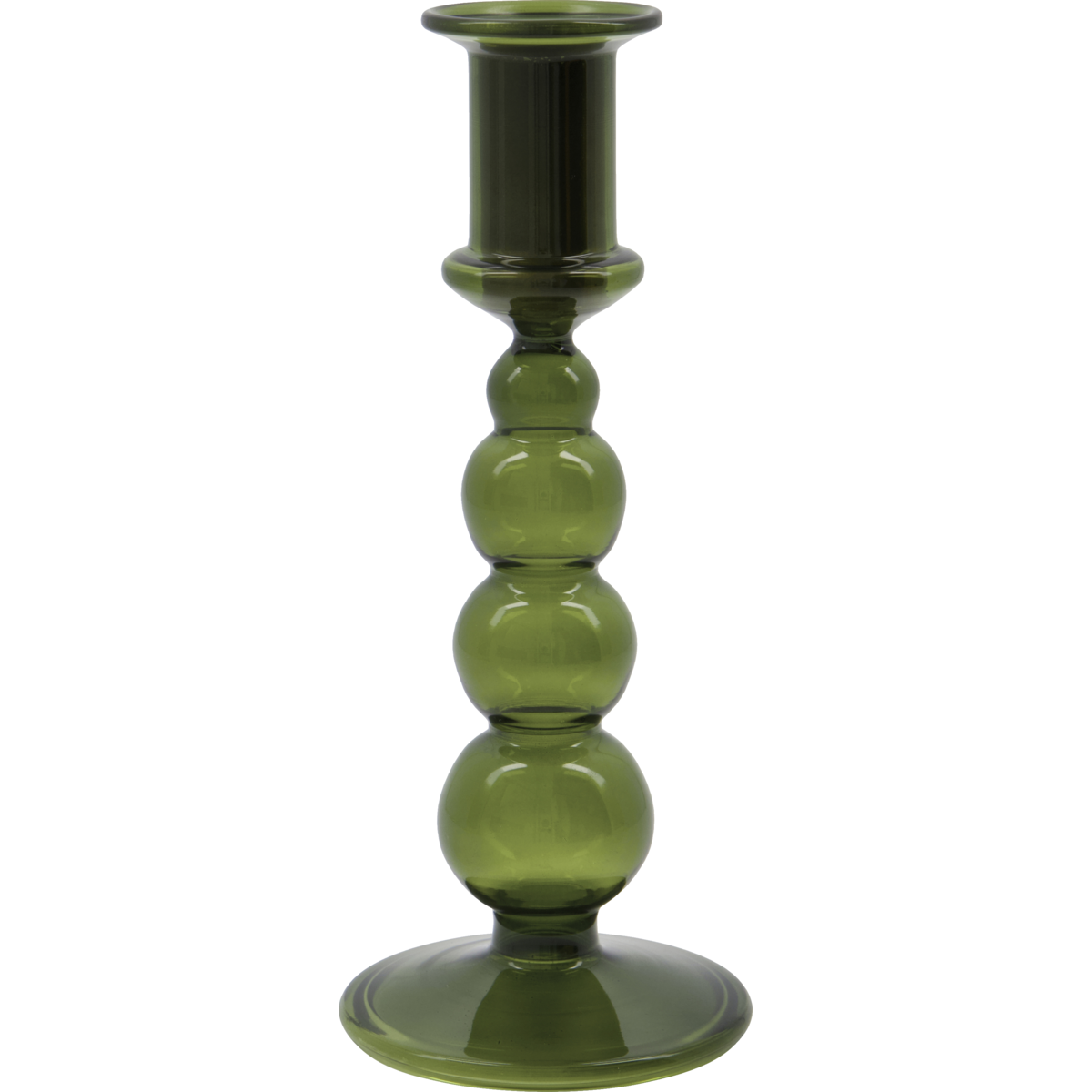 Green Glass Candle Holders - Vidro by House Doctor (Two Sizes)