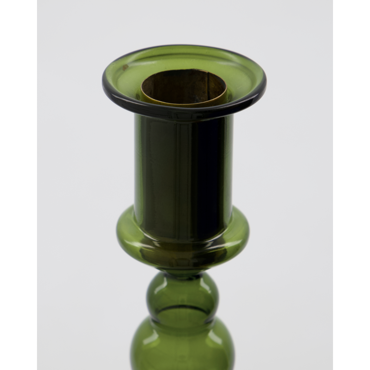 Green Glass Candle Holders - Vidro by House Doctor (Two Sizes)