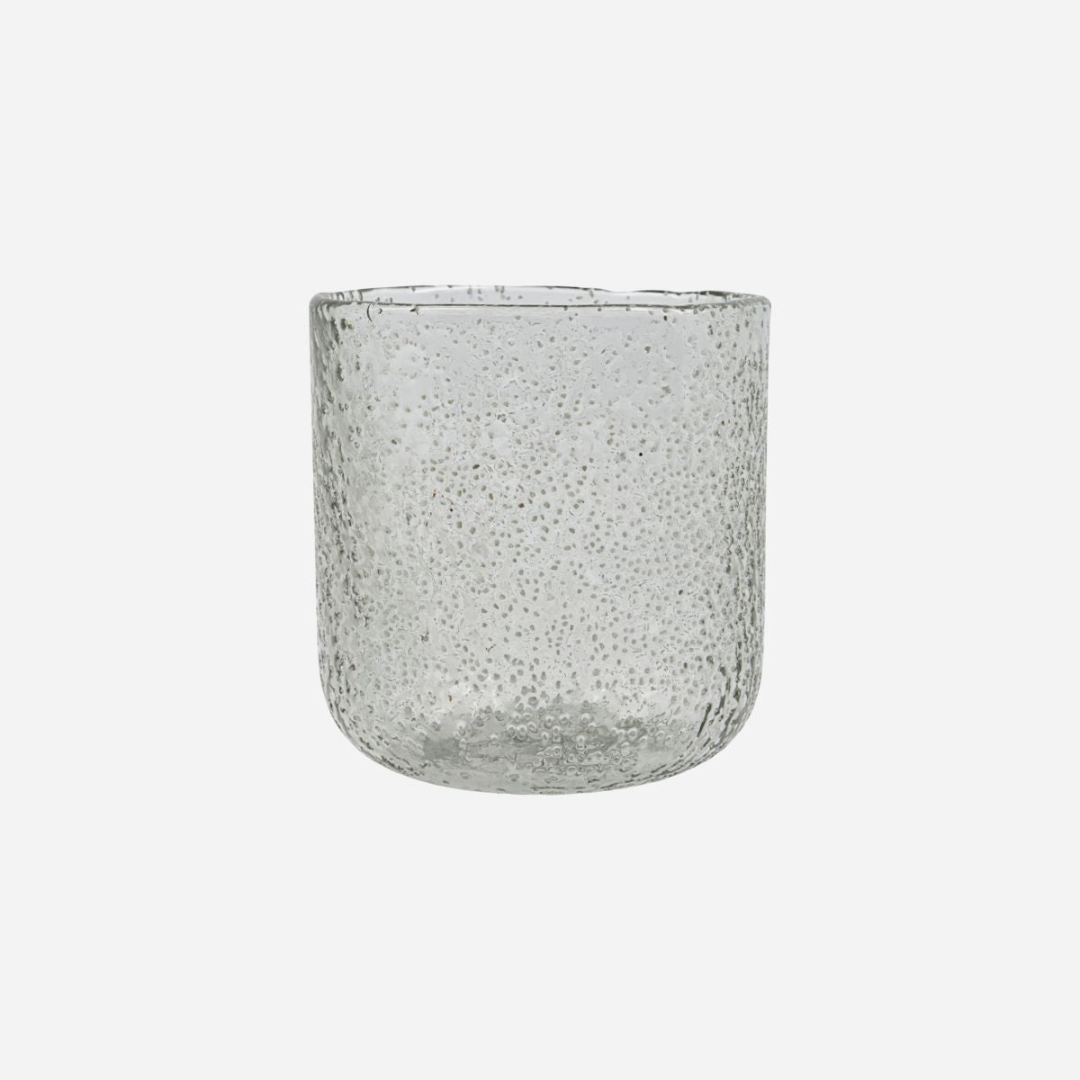 Glass Candle holder, Snow, Clear