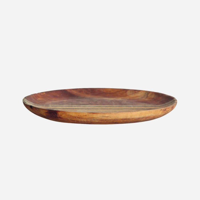 Rustic Acacia Wood Oval Tray, Nature by House Doctor