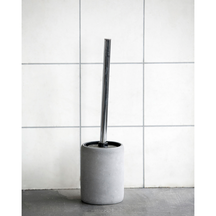 Toilet Brush, Cement Grey Silver, by House Doctor