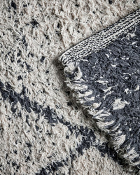 Close-up of House Doctor Cruz rug showing shaggy pile texture and both colourways