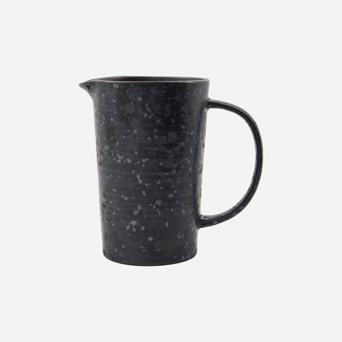 Stoneware Black Jug, 1.5 litre, Black Brown, Pion by House Doctor