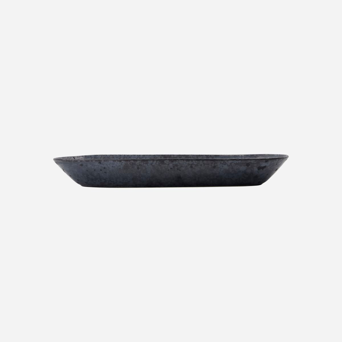 Black Serving Dish, Oblong, Black Brown, Pion by House Doctor