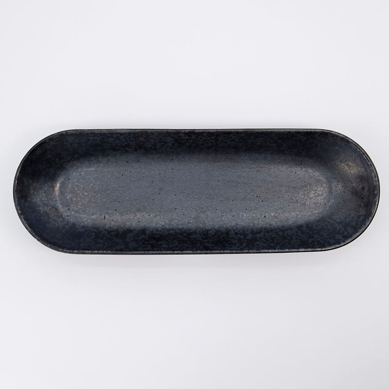 Black Serving Dish, Oblong, Black Brown, Pion by House Doctor