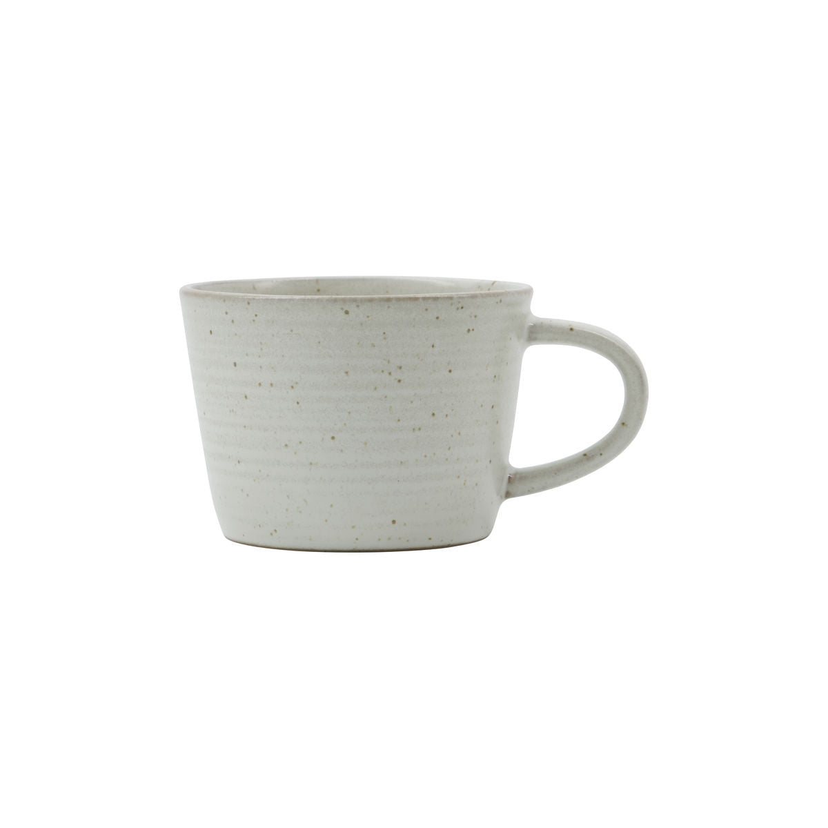 Cup w. Saucer Pion, Grey/White