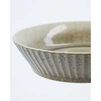 Stoneware Shallow Bowl, Grey Brown, Pleat from House Doctor