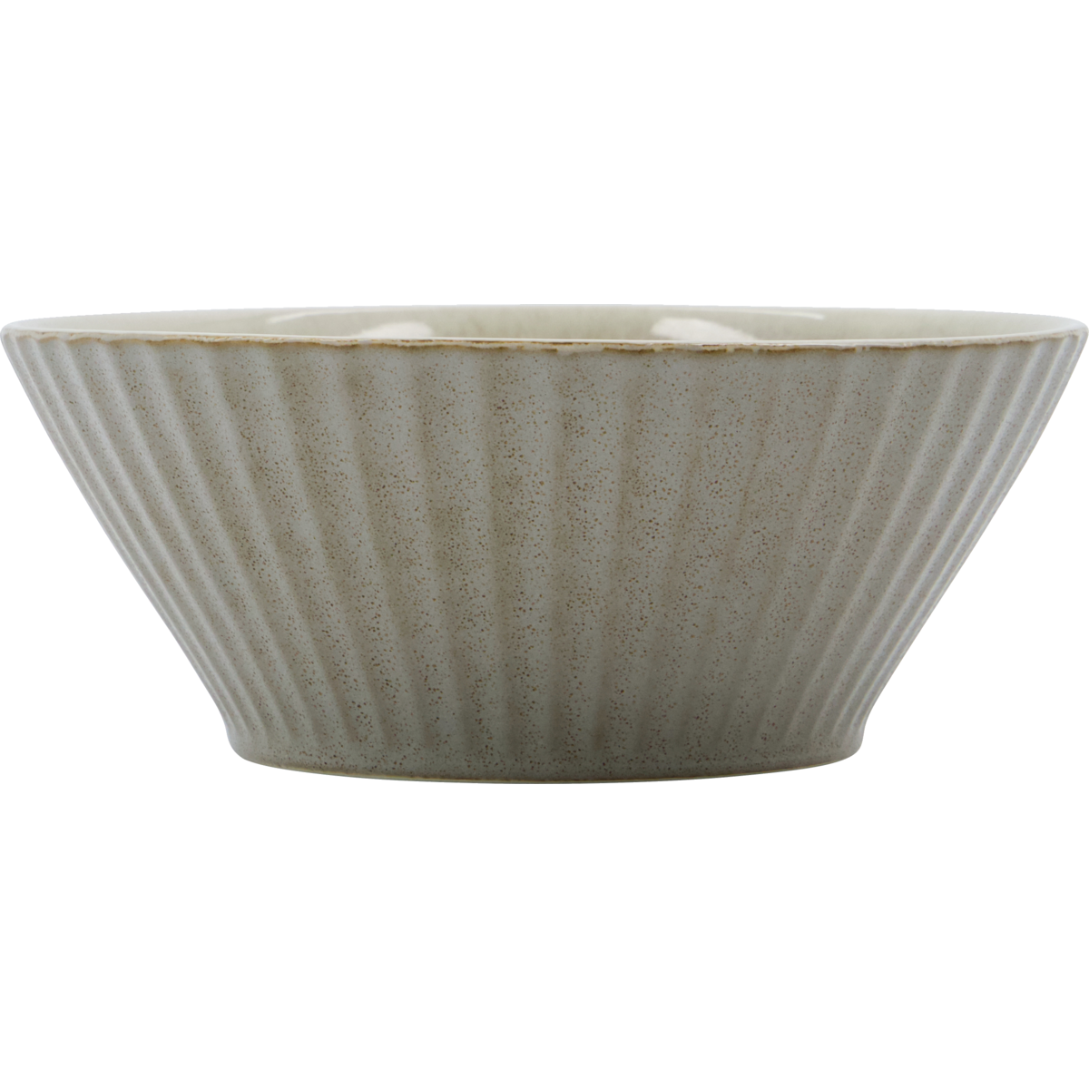 Stoneware Bowl, Grey Brown, Pleat from House Doctor