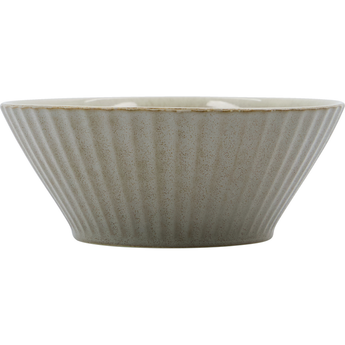 Stoneware Bowl, Grey Brown, Pleat from House Doctor