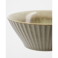 Stoneware Bowl, Grey Brown, Pleat from House Doctor