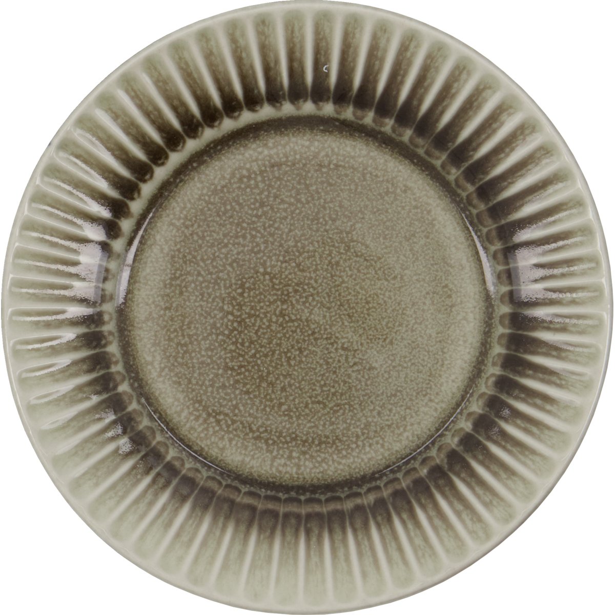 Cake Plate, Stoneware, Grey Brown, Pleat from House Doctor