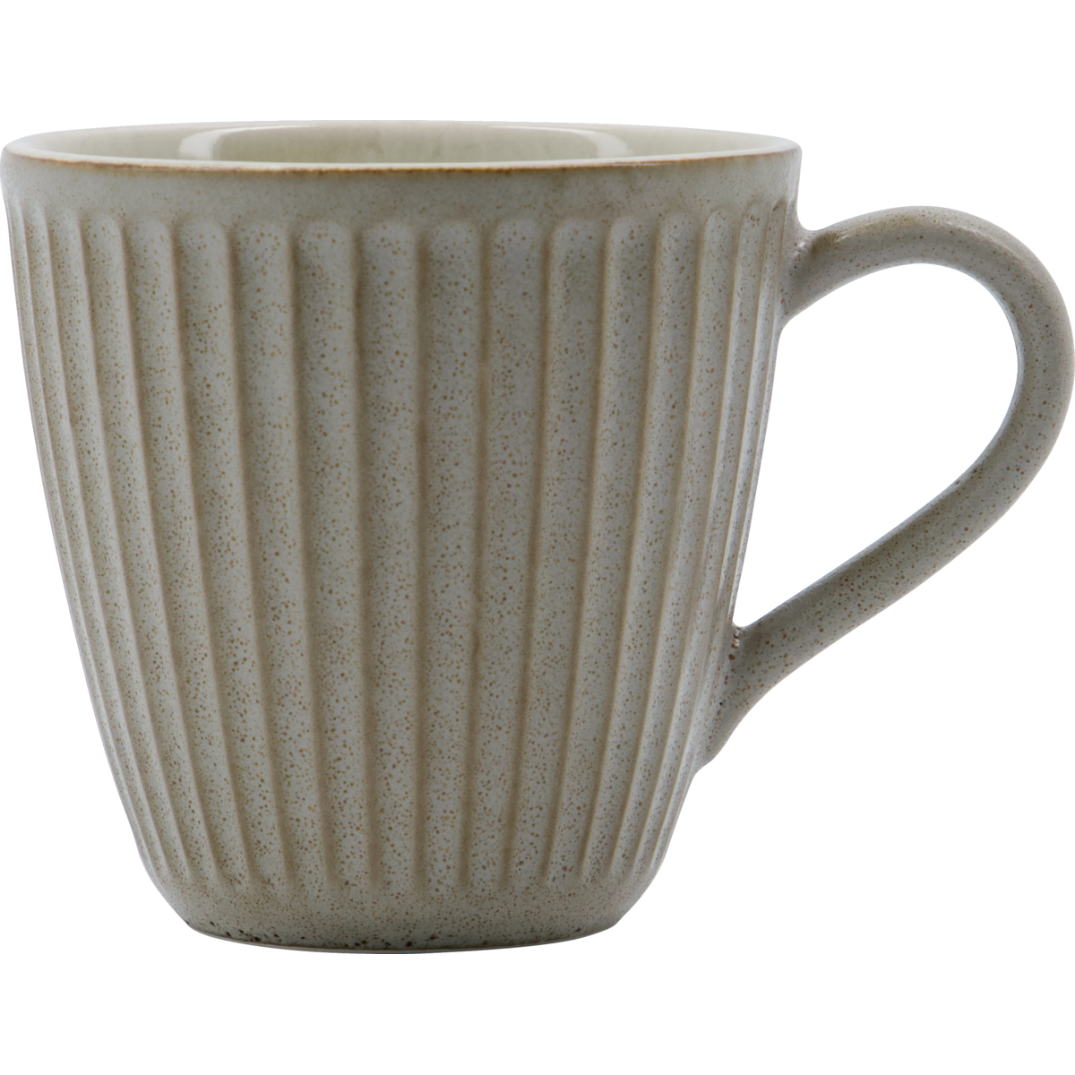 Mug, Stoneware, Grey Brown, Pleat from House Doctor