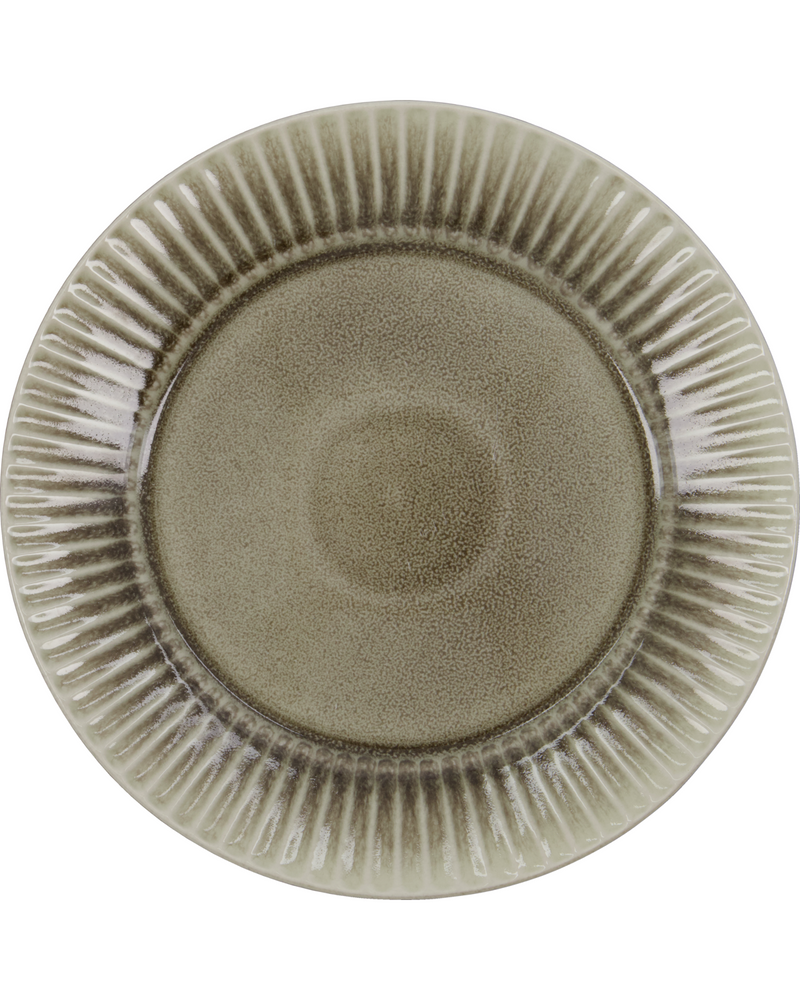 Dinner Plate, Stoneware, Grey Brown, Pleat from House Doctor