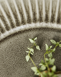 Dinner Plate, Stoneware, Grey Brown, Pleat from House Doctor