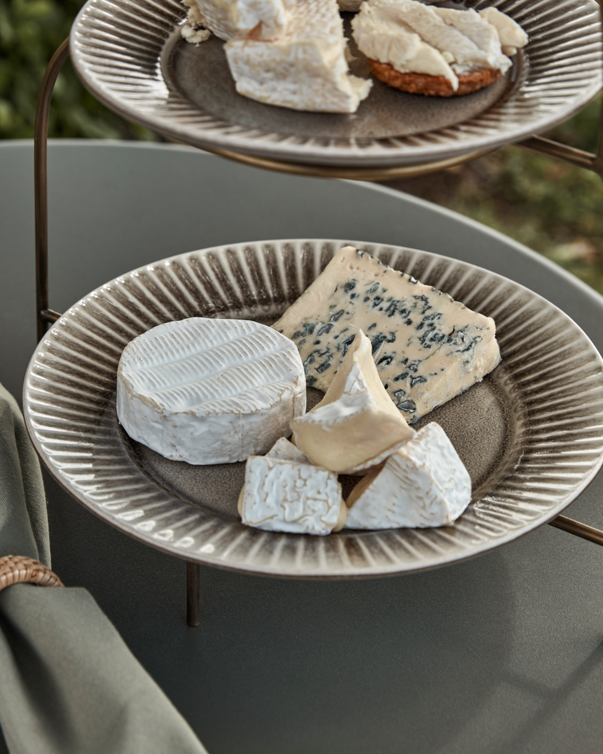 Dinner Plate, Stoneware, Grey Brown, Pleat from House Doctor