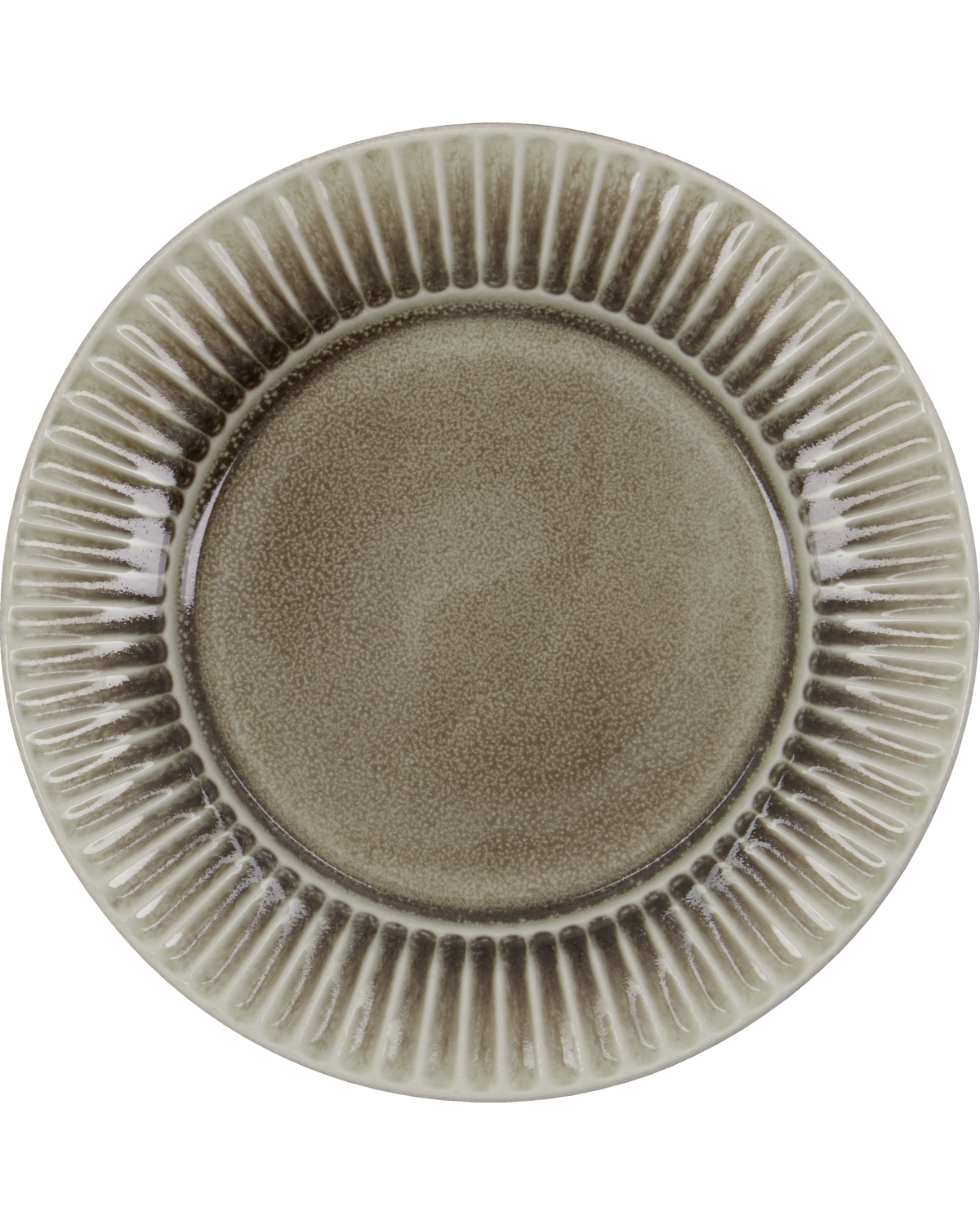 Lunch Plate, Stoneware, Grey Brown, Pleat from House Doctor