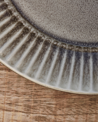 Lunch Plate, Stoneware, Grey Brown, Pleat from House Doctor