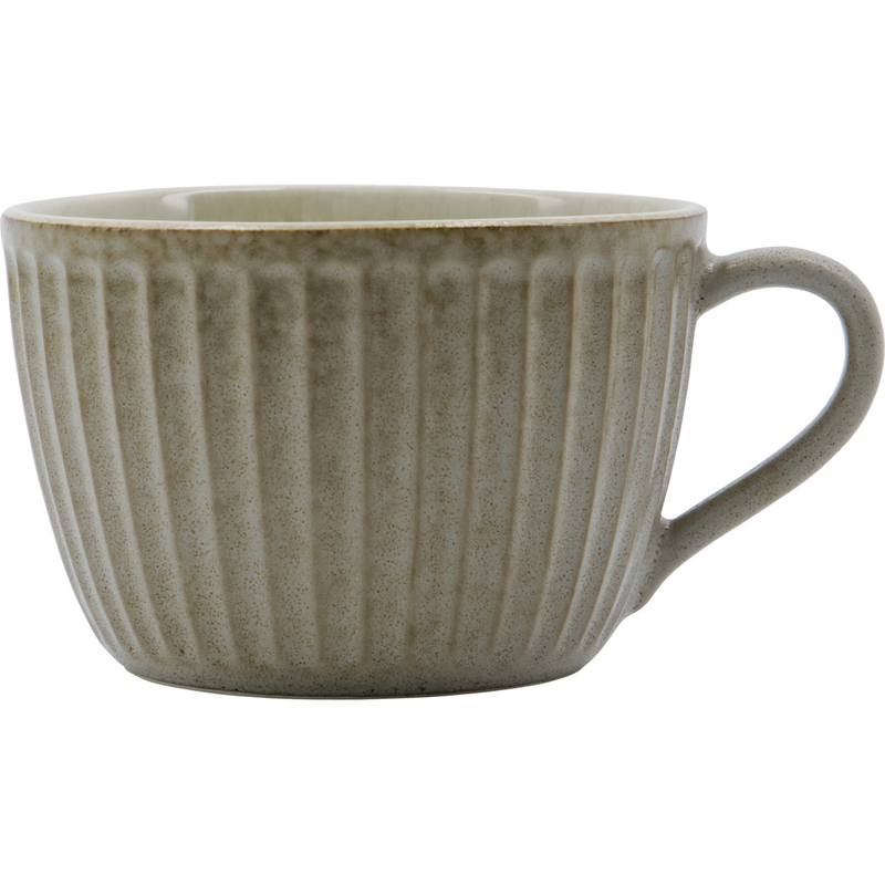 Large Mug, Stoneware, Grey Brown, Pleat from House Doctor