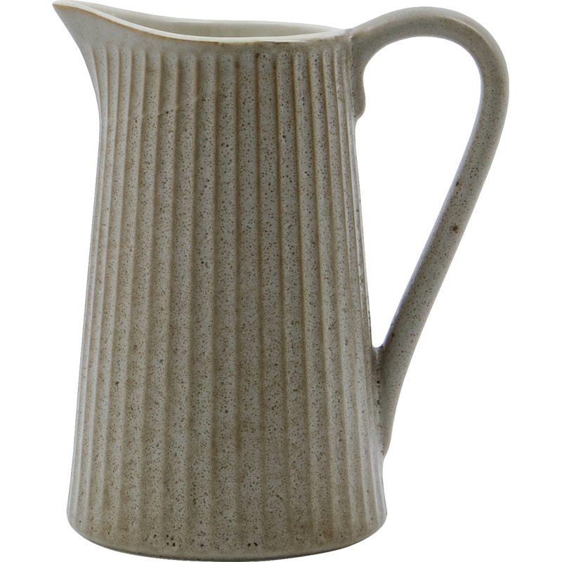 Stoneware Jug, Grey Brown, Pleat from House Doctor