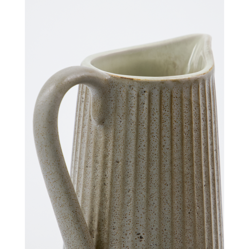 Stoneware Jug, Grey Brown, Pleat from House Doctor