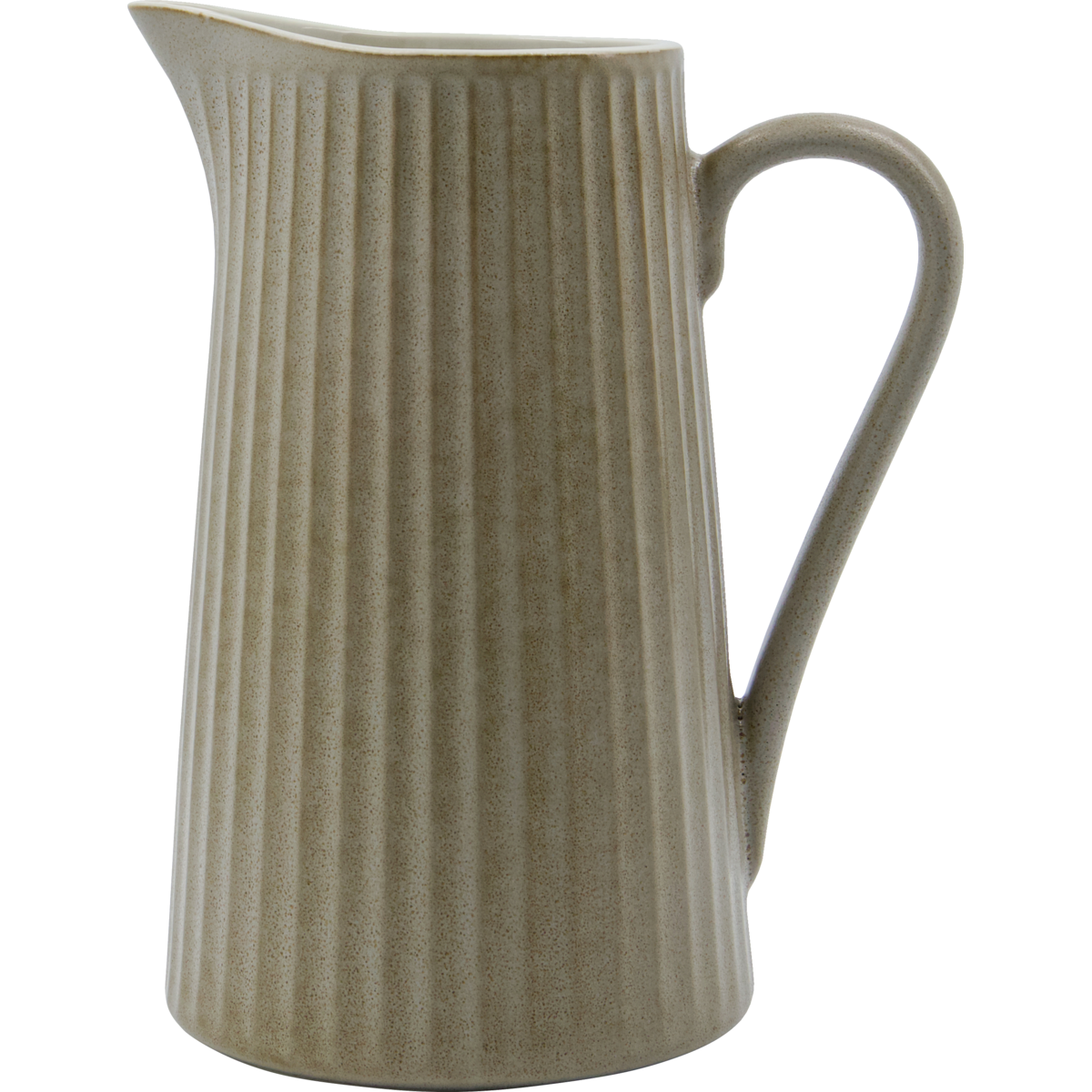 Large Stoneware Jug, Grey Brown, Pleat from House Doctor