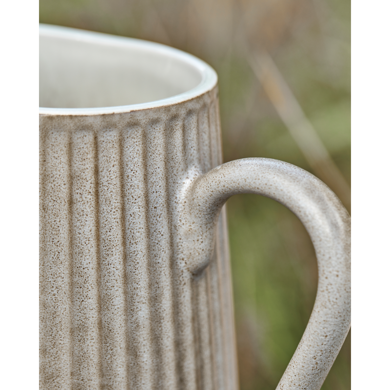 Large Stoneware Jug, Grey Brown, Pleat from House Doctor