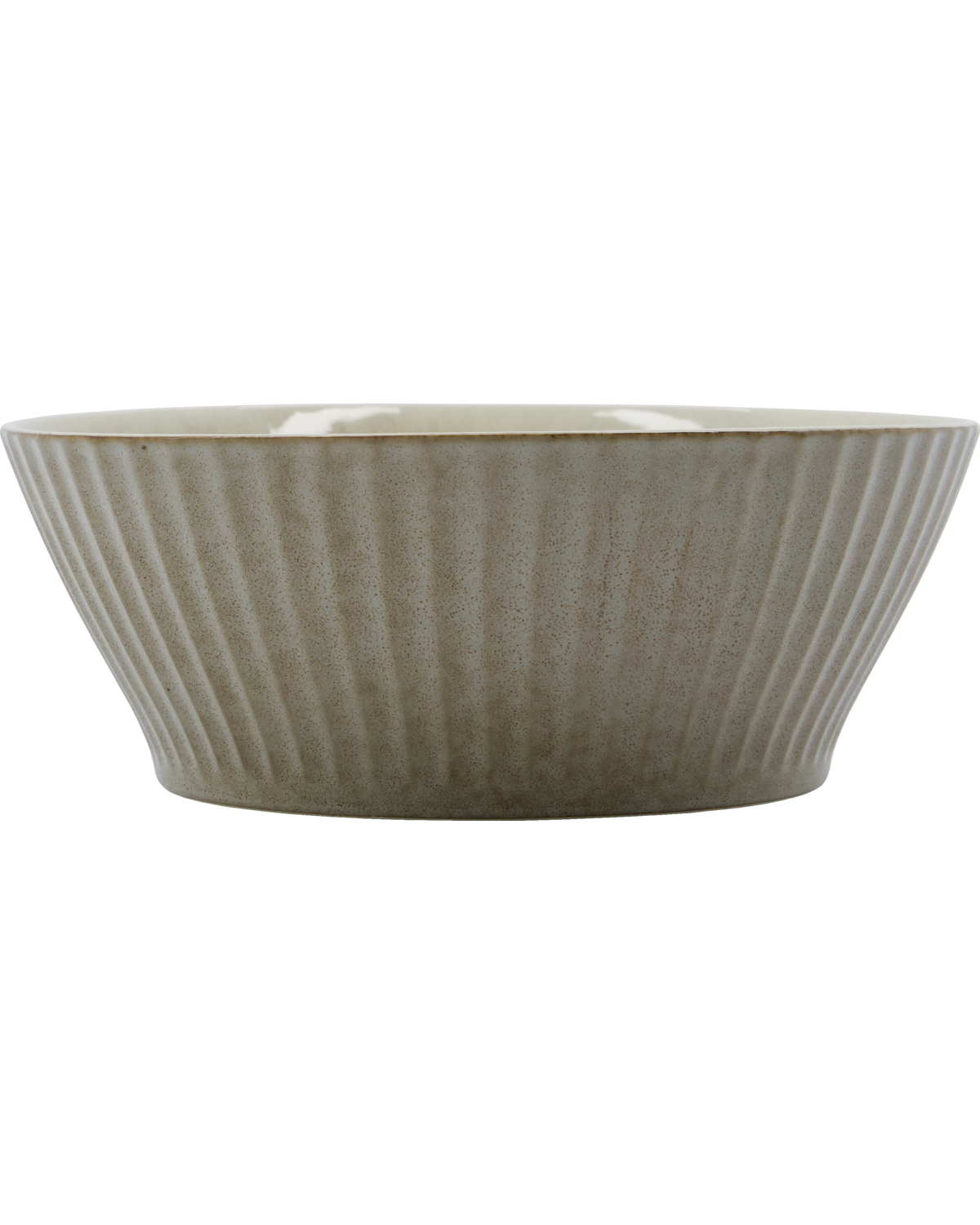 Salad Bowl, Stoneware Bowl, Grey Brown, Pleat from House Doctor