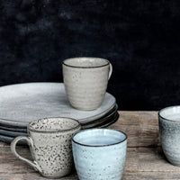 Rustic Ceramic Mug – Grey/Blue by House Doctor (30cl)