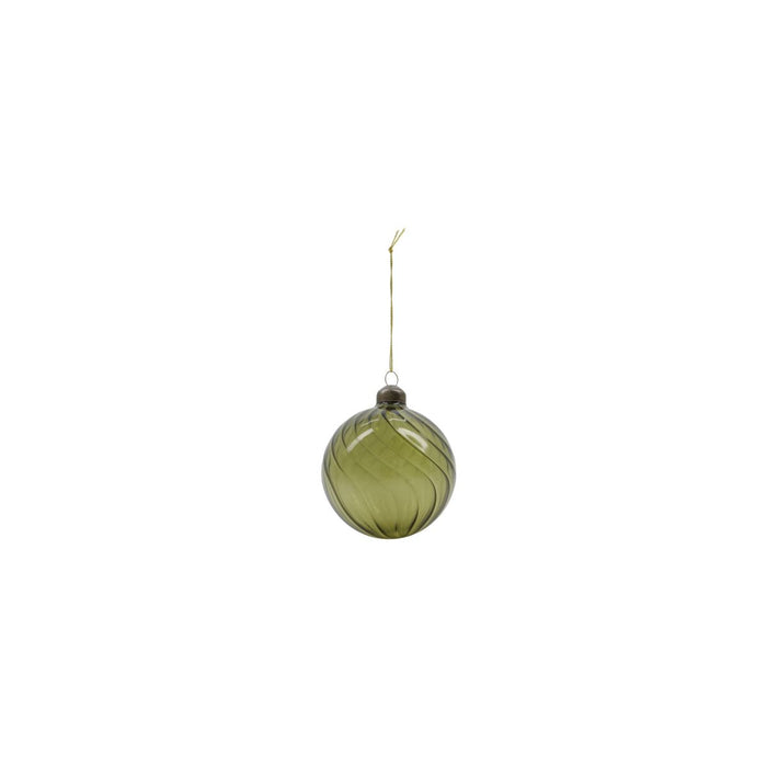 Ornament, Fluted, Green, 8cm