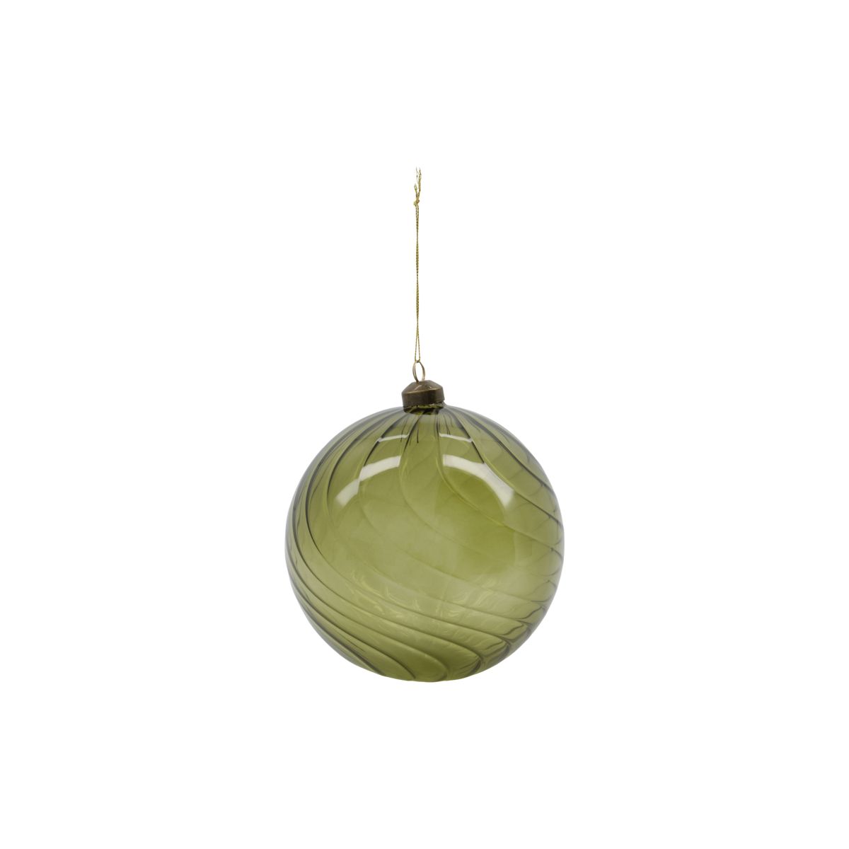 Ornament, Fluted, Green, 15cm