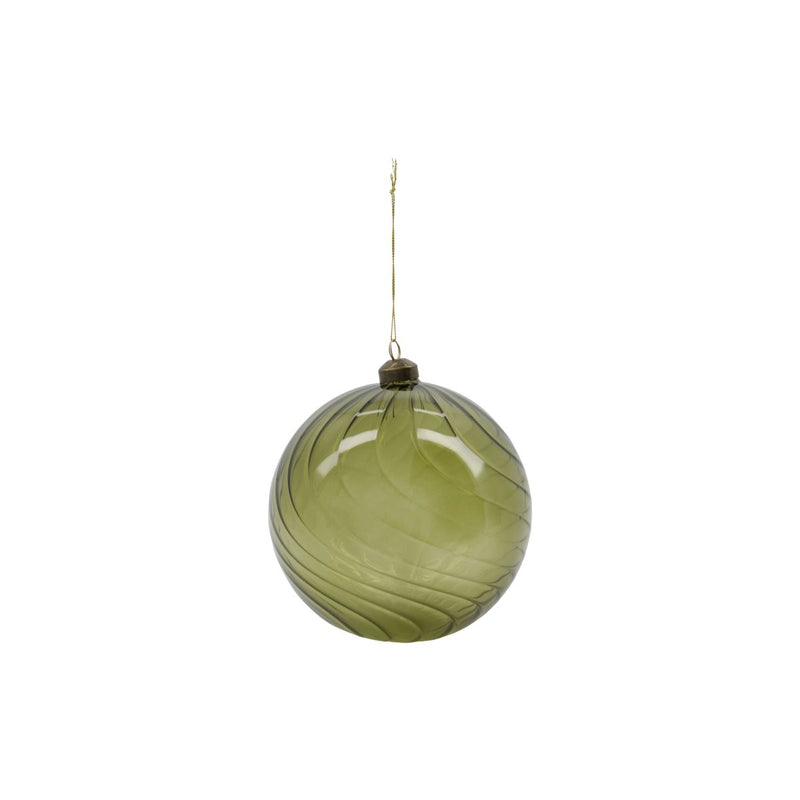 Ornament, Fluted, Green, 15cm