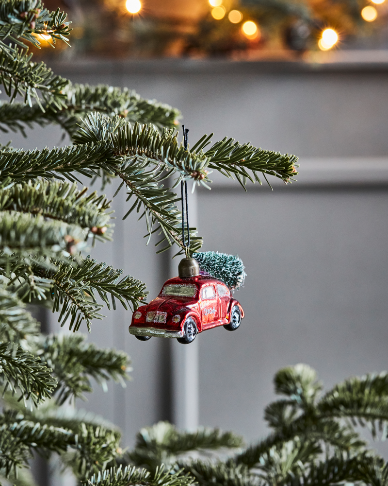 Red Car Ornament, Handmade Tree Bauble from House Doctor