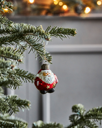 Set of 4 Santa Ornament, Handmade Glass Tree Bauble from House Doctor