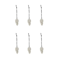Cone Silver Ornament S Set of 6