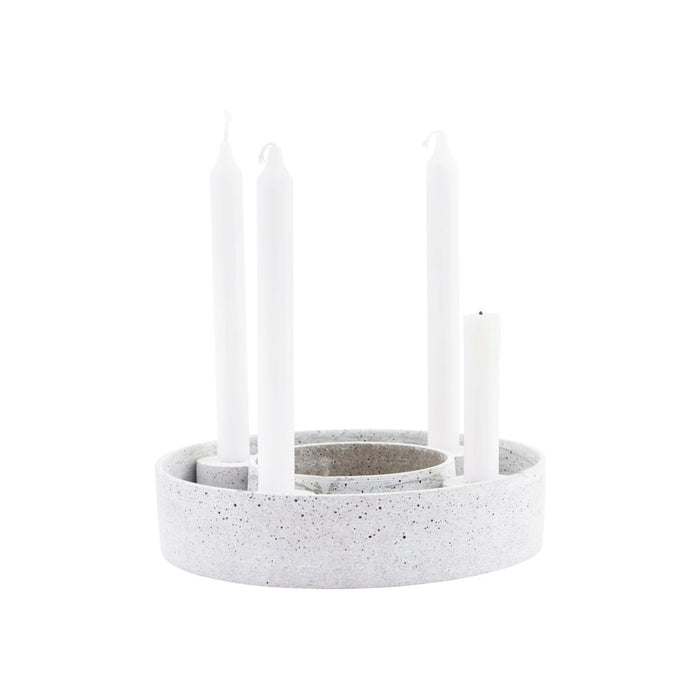 Candle stand, The Ring, Grey, 26cm