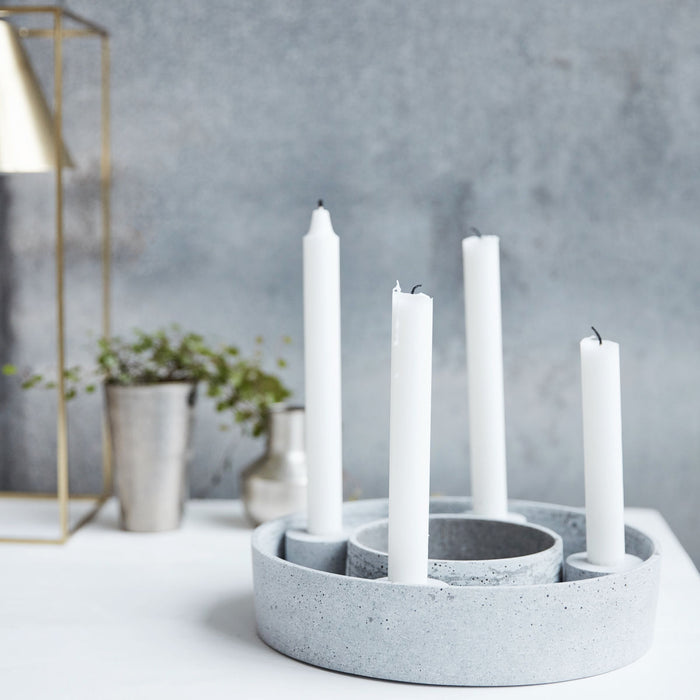 Candle stand, The Ring, Grey, 26cm