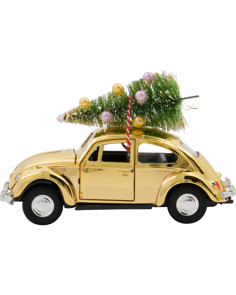 Golden Xmas Car with Tree on Top from House Doctor