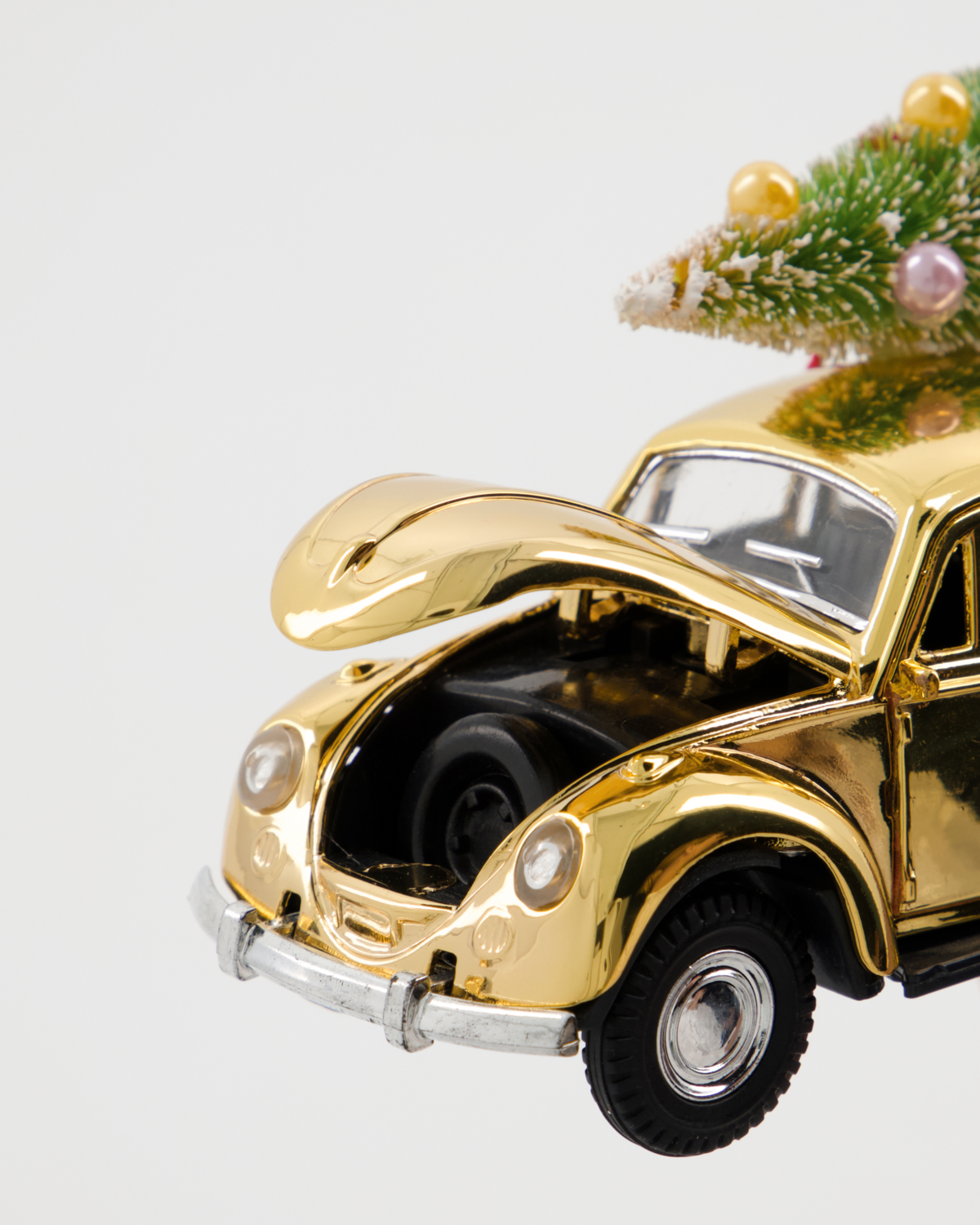 Golden Xmas Car with Tree on Top from House Doctor