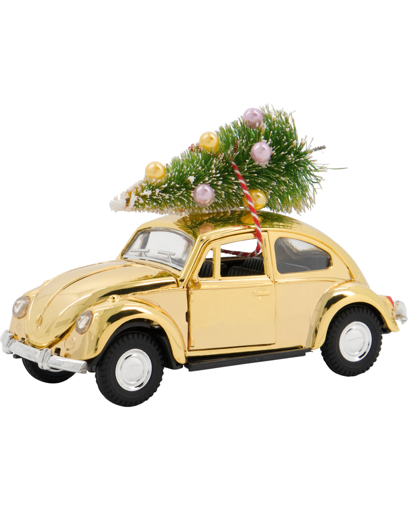 Golden Xmas Car with Tree on Top from House Doctor