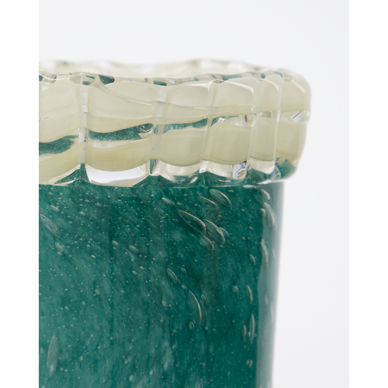 Green Glass Vase - Kupla Vase by House Doctor (Tall & Short Options)