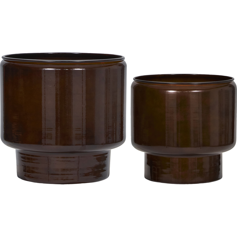 House Doctor Pile Brown Planters – Set of Two