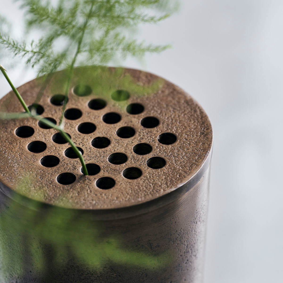 Flow Antique Brass Vase