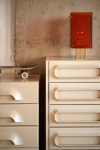 Lifestyle shot of the cream Space Drawer Cabinet by HKLIVING styled in a room setting