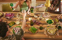 HKLIVING Vida Striped Table Cloth - Amber Grey (160x300cm)