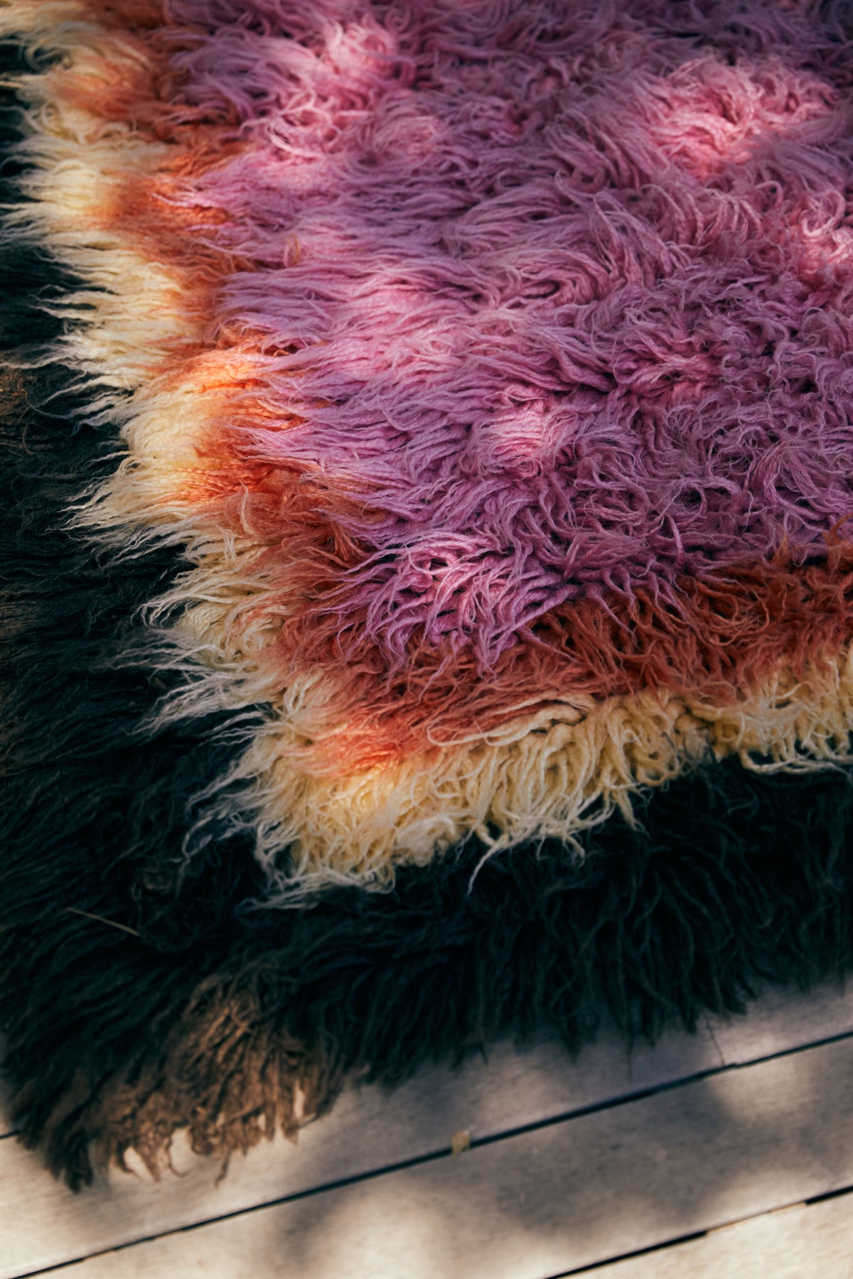 Fluffy Rug, Downtown by hkliving, 120x180cm Rectangular Rug, Pink Brown Yellow Orange